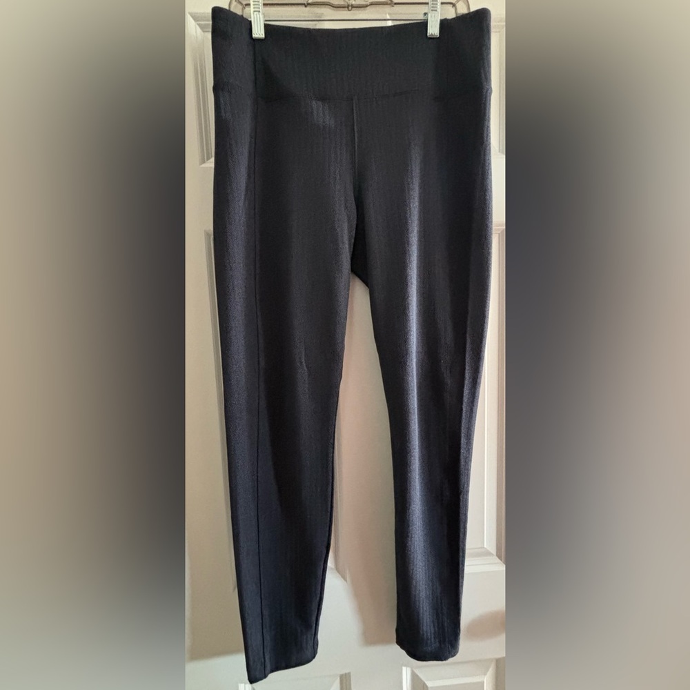 Athleta Women’s Delaney Navy Blue/Black Herringbone Tight - Size Large Tall